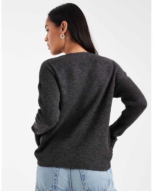 ONLY Black V Neck Jumper