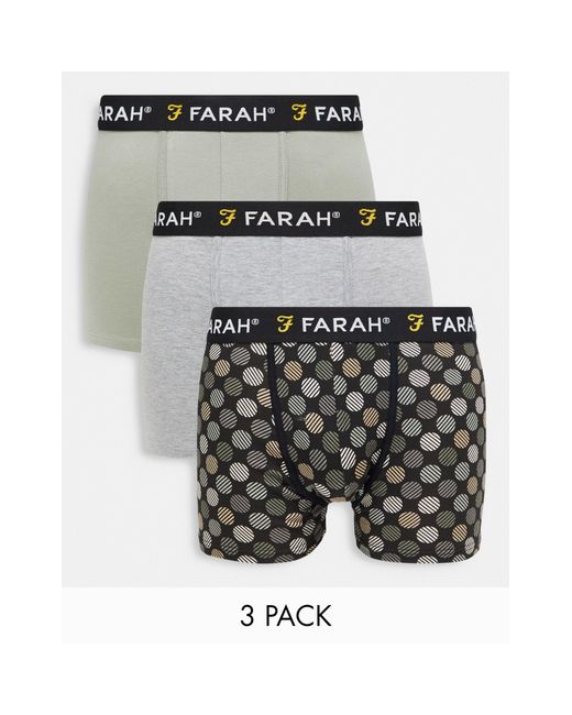 Farah White 3 Pack Boxers for men