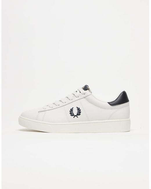 Fred Perry Natural Spencer Leather Trainers