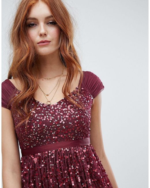 ombre sequin midi dress