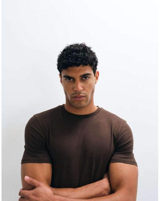 ASOS Basic Muscle-Fit T-Shirt in het Black voor heren