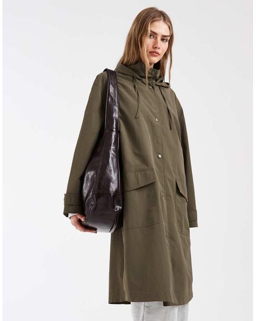 ASOS Green Shower Resistant Chuck On Coat