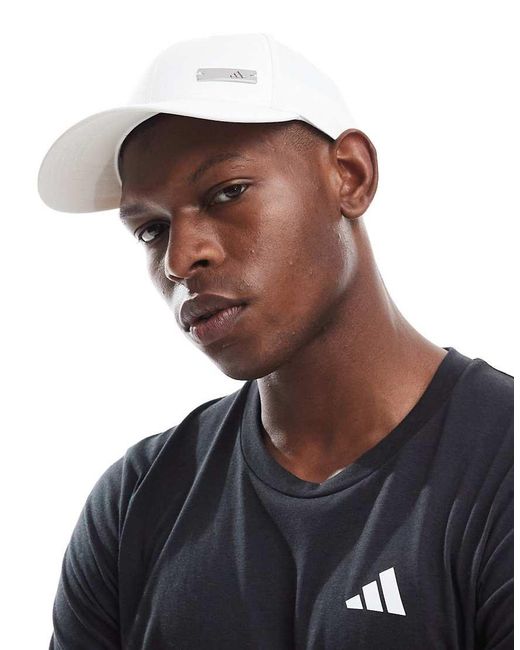 Adidas Originals Blue Adidas Training Baseball Cap With Metal Tab