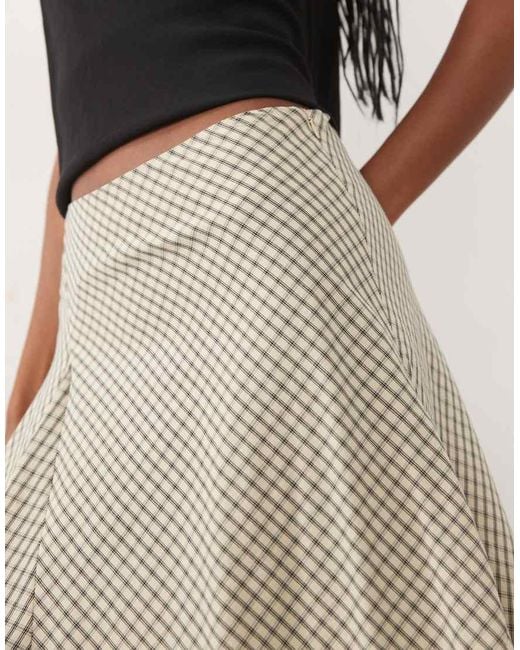 Jdy Natural Lace Detail Asymmetric Midi Skirt