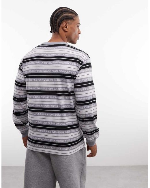 No Problemo White 100% Cotton Long Sleeve T-Shirt With Repeat Logo for men