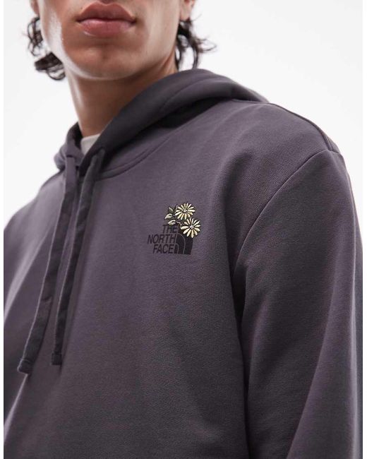 Sudadera Gris Lavado Con Capucha Y Logo Flower Dome De The North Face de hombre de color Blue