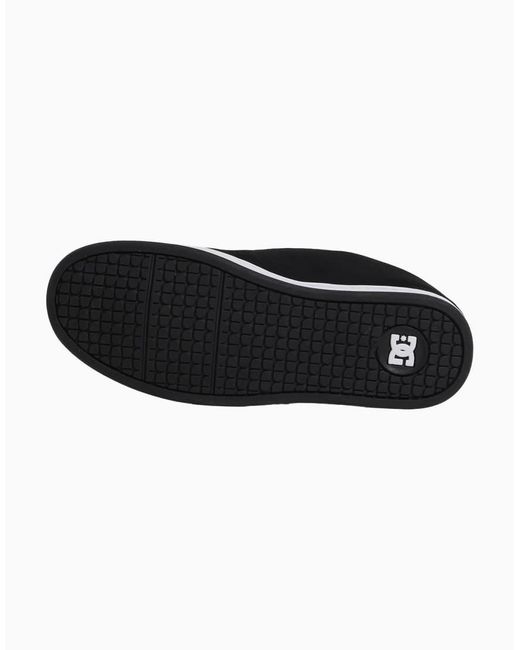 DC Shoes Black Net Leather Trainers for men