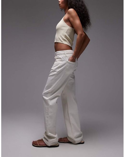 Mango Gray Matilda Straight Leg Jeans