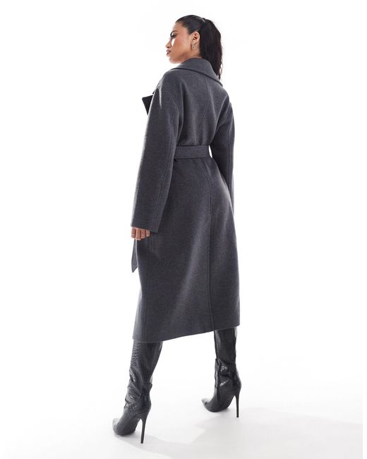EVER NEW Blue Oversized Wrap Coat