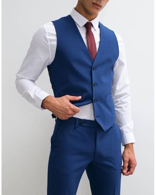 ASOS Blue Slim Suit Pants for men