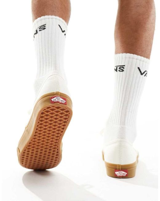Vans White Authentic Gum Sole Trainers for men