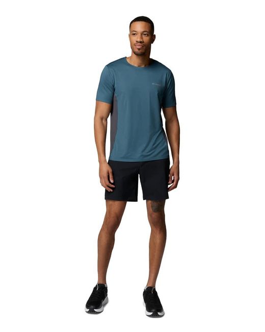 Columbia Blue Three Pitch Ss Crew for men