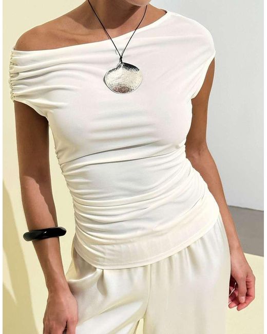NA-KD Gray Draped Top