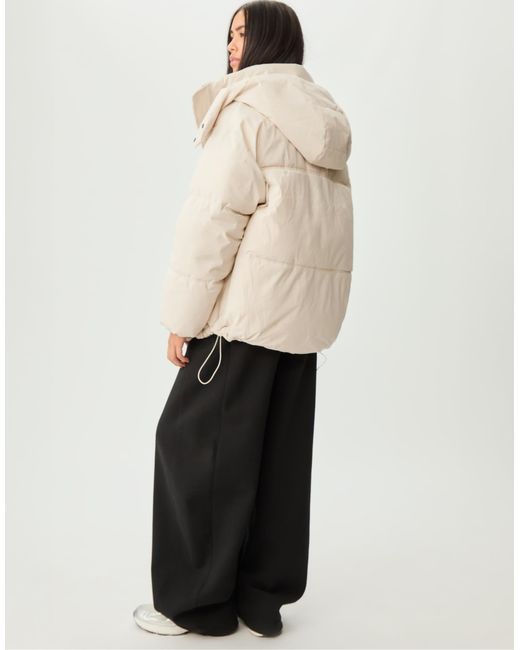 Stradivarius White – oversize-steppjacke