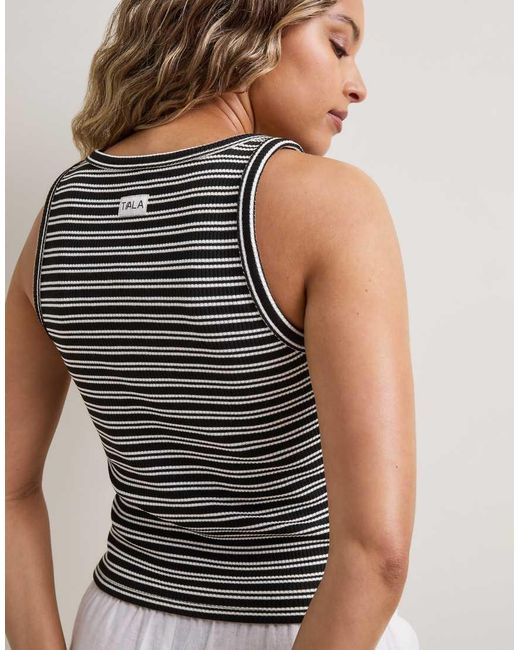 Tala Blue Striped Knit Singlet