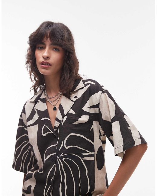 TOPSHOP Multicolor Resort Shirt