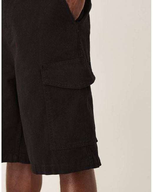 Pantaloncini Taglio Lungo Cargo Neri di ASOS in Blue da Uomo