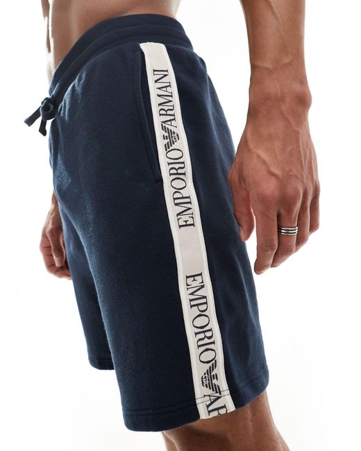 Bodywear - short confort à logo Emporio Armani pour homme en coloris Blue