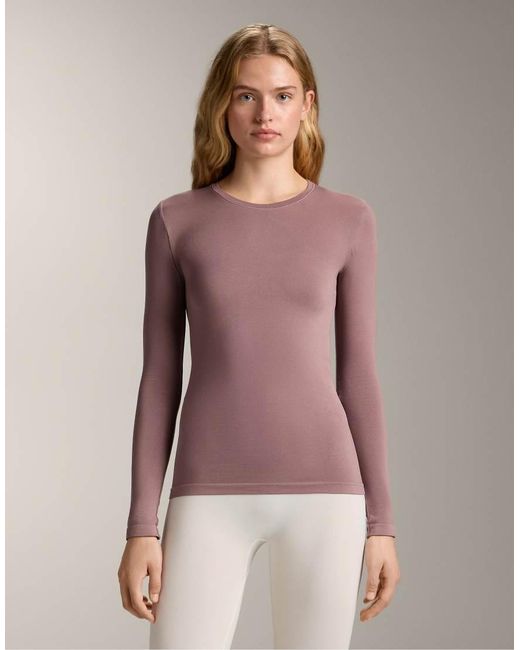 Oysho Purple Seamless Base Layers T-Shirt