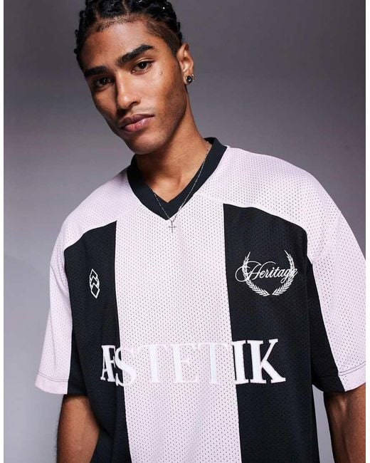 River Island Gray Football T-Shirt for men