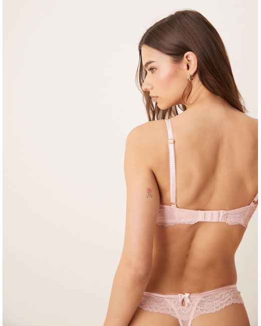 Boux Avenue Natural – rosie – bestickter string-tanga