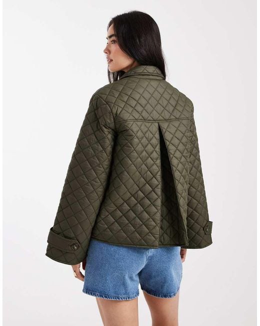 Vero Moda Brown Button Down Quilted Jacket