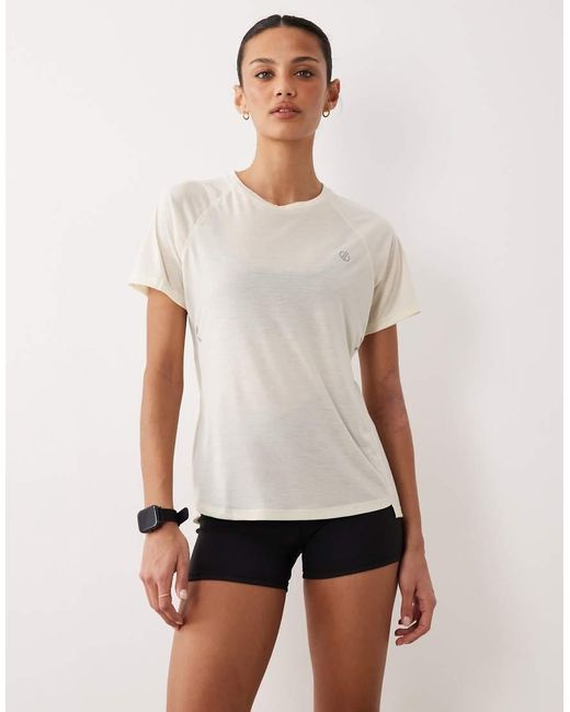 Dare 2b White Breathable Reflective Nimble Lightweight T-Shirt