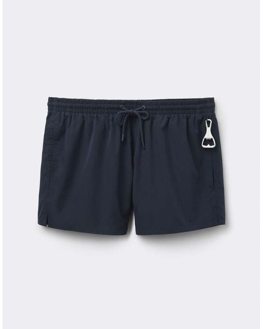 Intimissimi Blue Short Solid-Colour Swim Trunks for men
