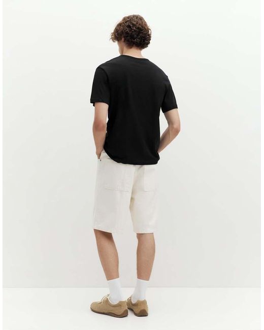 T-Shirt Basic Slim Nera di Pull&Bear in Black da Uomo