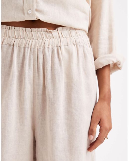 ONLY White Linen Shorts Co-ord