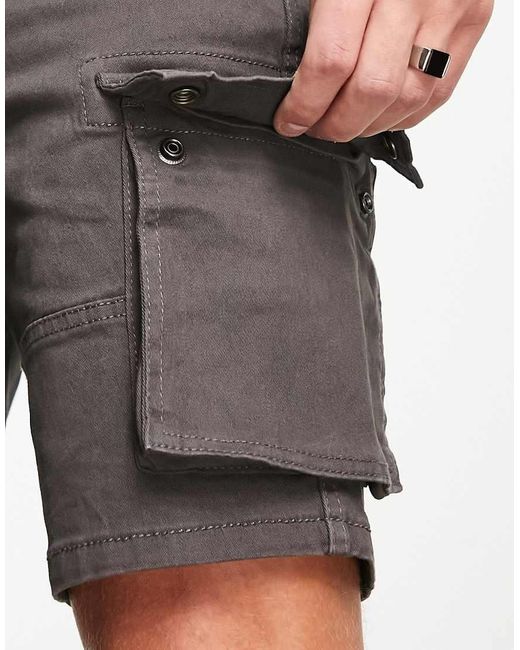 Only & Sons Black Cargo Short for men