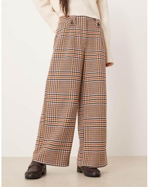 ASOS Natural Tailored Cropped Adjustable Tab Waist Pants