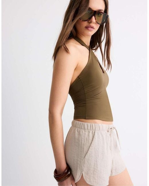 Stradivarius Natural Rustic Shorts