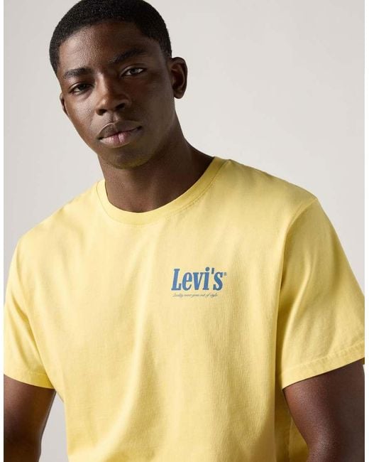 Camiseta Amarilla Holgada De Algodón Levi's de hombre de color Metallic