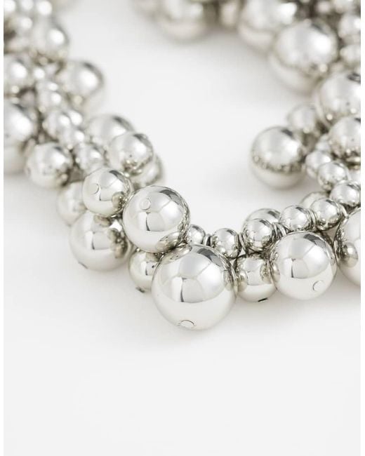 ASOS Metallic Statement Necklace With Ball Design