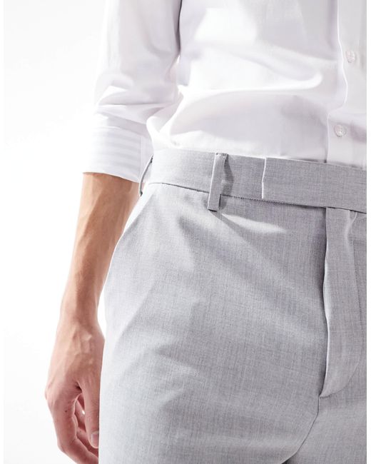 ASOS Gray Smart Tapered Trousers for men
