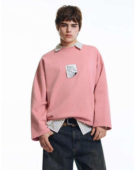 Pull&Bear Pink Label Sweatshirt for men