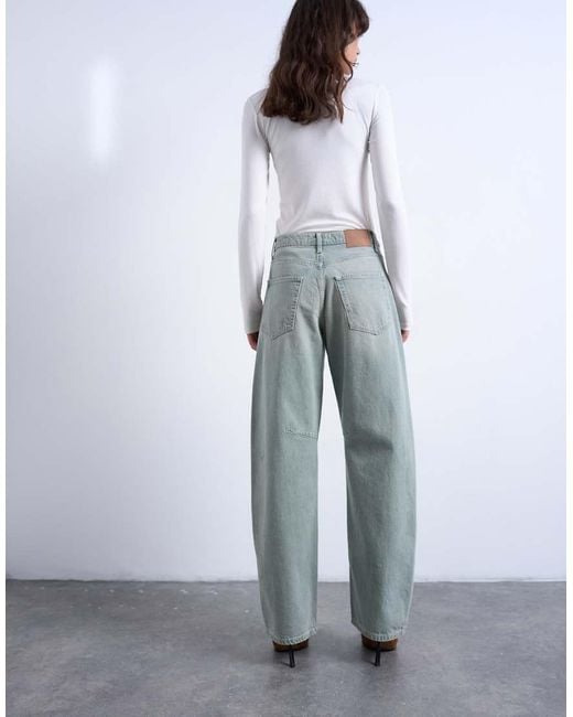 TOPSHOP Jeans Met Halfhoge Taille En Ballonpijpen in het White
