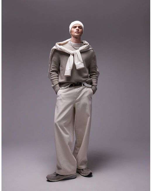 ARKET Gray Wool Blend Oversized Jumper for men