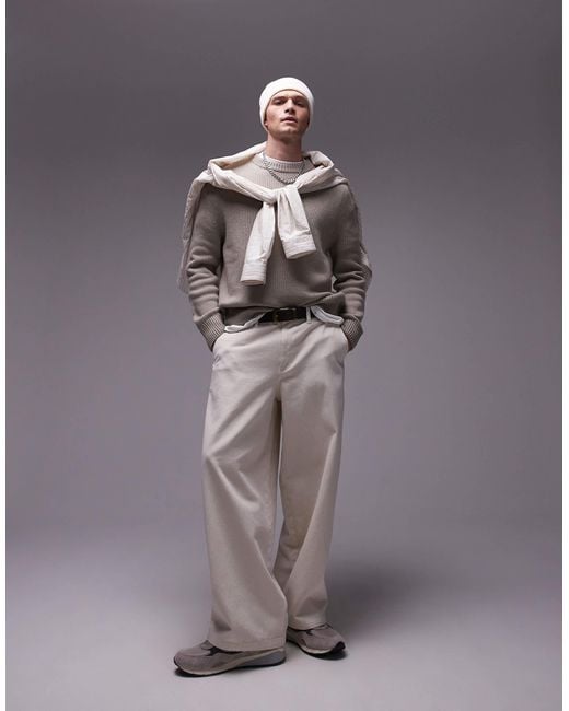 ARKET Gray Wool Blend Oversized Jumper for men