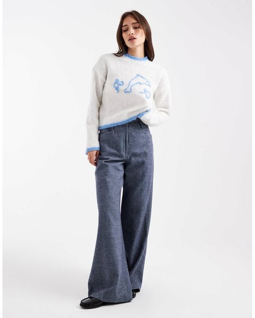 Pieces White – strickpullover