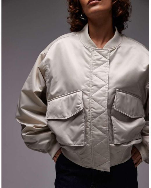 & Other Stories Gray Relaxed Fit Bomber Jacket