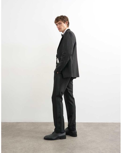 Topman White Tuxedo Pants for men