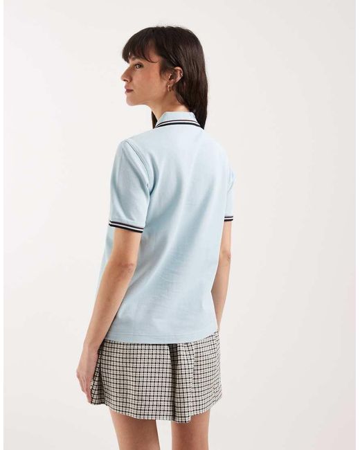 Fred Perry Blue Twin Tipped Logo Polo Shirt