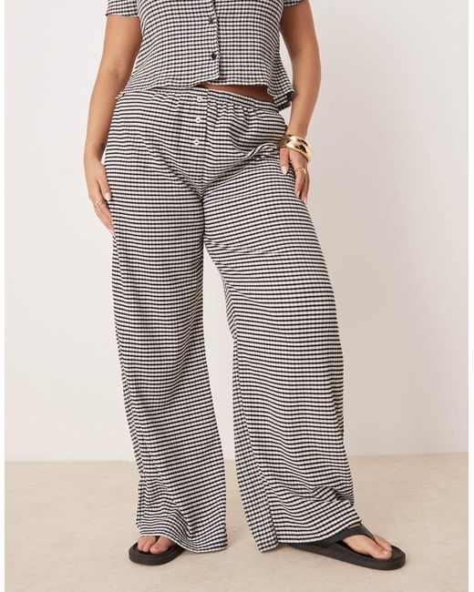ASOS Gray Asos Design Curve Wide Leg Pants