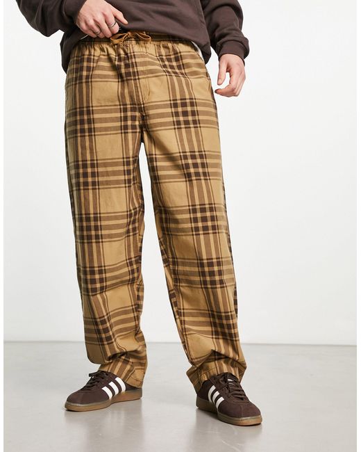 Range - pantalon baggy à motif écossais - marron Vans pour homme en coloris  Neutre | Lyst