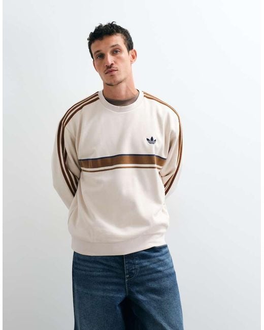 Adidas Originals Gray Retro Sweatshirt for men