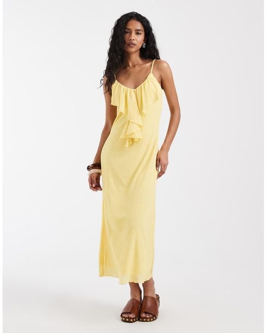Vero Moda Multicolor Frill Trim Cami Midi Dress