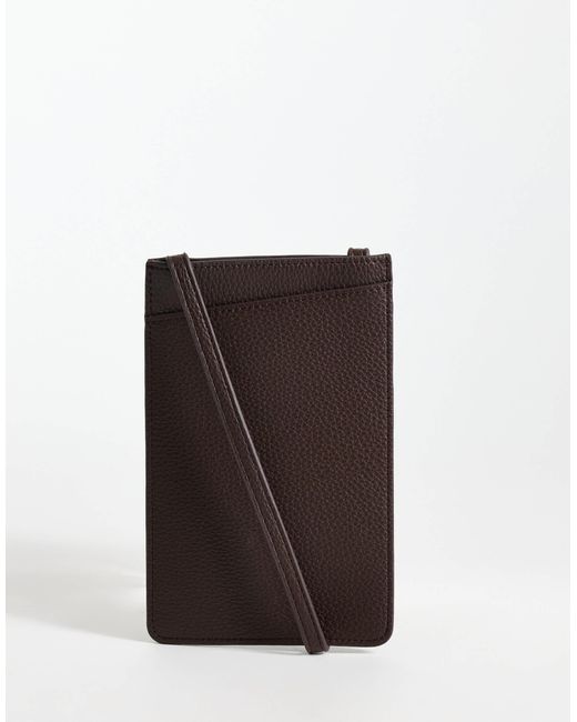 ASOS – kunstleder-handytasche in White für Herren