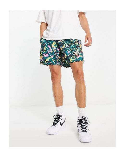 Nike Trek Division All Over Print Woven Shorts in Green (Blue) for Men | Lyst